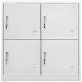 VidaXL Lockerkasten - 2 st - 90x45x92,5 cm - Staal - Lichtgrijs