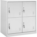 VidaXL Lockerkasten 5 st 90x45x92,5 cm Staal Lichtgrijs