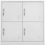 VidaXL Lockerkasten 5 st 90x45x92,5 cm Staal Lichtgrijs