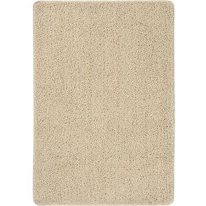 vidaXL Shaggy-Teppich Creme 160x230 cm Rutschfest