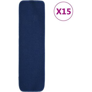 vidaXL Antirutsch Stufenmatten 15 Stk. 75x20 cm Marineblau Rechteckig