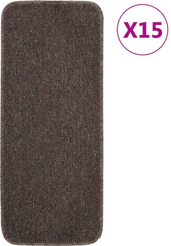vidaXL Trapmat - Anti-slip - Bruin - 100% PP - 15 Stuks