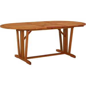 vidaXL - Tuintafel - Eucalyptushout - Uitschuifbaar - Parasolgat