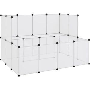 vidaXL-Dierenhok-klein-143x107x93-cm-polypropeen-en-staal-transparant