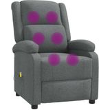 vidaXL - Massagestoel - Donkergrijs - Stof - Verstelbaar ontwerp