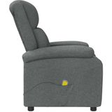 vidaXL - Massagestoel - Donkergrijs - Stof - Verstelbaar ontwerp