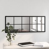 vidaXL Wandspiegel Schwarz 100x40 cm Metall
