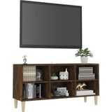 VidaXL Tv-meubel Houten Poten 103,5x30x50 cm Gerookt Eiken