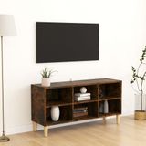 VidaXL Tv-meubel Houten Poten 103,5x30x50 cm Gerookt Eiken
