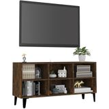 VidaXL-Tv-meubel-met-metalen-poten-103,5x30x50-cm-gerookt-eikenkleurig
