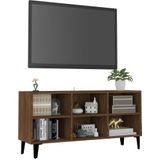VidaXL-Tv-meubel-met-metalen-poten-103,5x30x50-cm-bruineikenkleurig