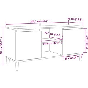 vidaXL-Tv-meubel-met-houten-poten-103,5x35x50-cm-gerookt-eikenkleurig