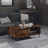 vidaXL Salontafel 90x60x35 cm bewerkt hout gerookt eikenkleurig