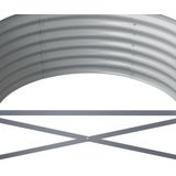 vidaXL Plantenbak 368x80x36 cm gepoedercoat staal groen