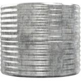 vidaXL Plantenbak 152x80x68 cm gepoedercoat staal zilverkleurig