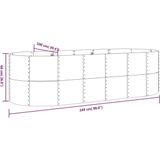 Hochbeet Pulverbeschichteter Stahl 249x100x68 cm Anthrazit Vidaxl
