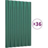 VidaXL-Dakpanelen-36-st-60x36-cm-gepoedercoat-staal-groen