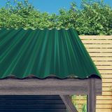 vidaXL Dakpanelen 36 st 80x36 cm gepoedercoat staal groen