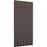 vidaXL Dakpanelen 36 st 80x36 cm gepoedercoat staal bruin