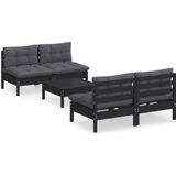 vidaXL-5-delige-Loungeset-met-antracietkleurige-kussens-grenenhout