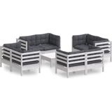 Vidaxl - 9-tlg. Garten-Lounge-Set mit Anthrazit Kissen Kiefernholz
