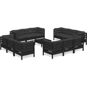Vidaxl - 13-tlg. Garten-Lounge-Set mit Anthrazit Kissen Kiefernholz