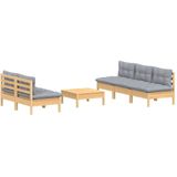 vidaXL-6-delige-Loungeset-met-grijze-kussens-grenenhout