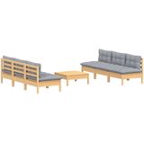 vidaXL-7-delige-Loungeset-met-grijze-kussens-grenenhout