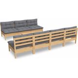 vidaXL-8-delige-Loungeset-met-grijze-kussens-grenenhout