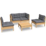 vidaXL-5-delige-Loungeset-met-grijze-kussens-massief-grenenhout