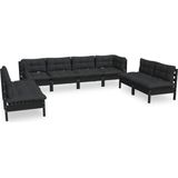 Vidaxl - 8-tlg. Garten-Lounge-Set mit Kissen Massivholz Kiefer