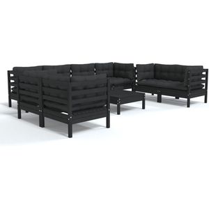 Vidaxl - 9-tlg. Garten-Lounge-Set mit Kissen Kiefer Massivholz