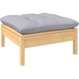 Vidaxl - 9-tlg. Garten-Lounge-Set mit Grauen Kissen Kiefer Massivholz
