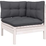 vidaXL 8-tlg. Garten-Lounge-Set mit Kissen Weiß Kiefer Massivholz