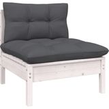Vidaxl - 13-tlg. Garten-Lounge-Set mit Kissen Weiß Massivholz Kiefer