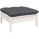 vidaXL 13-tlg. Garten-Lounge-Set mit Kissen Weiß Massivholz Kiefer