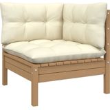 VidaXL 7-delige Loungeset met Kussens Grenenhout Honingbruin