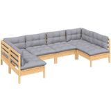 vidaXL-6-delige-Loungeset-met-grijze-kussens-massief-grenenhout