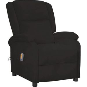 vidaXL - Massagestoel - Fluweel Zwart - Verstelbaar Ontwerp - Massagefunctie