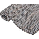Outdoor-Teppich Flachgewebe 160x230 cm Braun und Blau Vidaxl