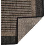vidaXL Buitenkleed Platgeweven - Donkerbruin - 100% PP - Weerbestendig