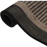 vidaXL Buitenkleed Platgeweven - Donkerbruin - 100% PP - Weerbestendig