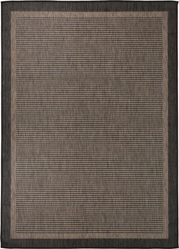 vidaXL Buitenkleed Platgeweven - Donkerbruin - 100% PP - Weerbestendig