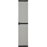 vidaXL - Tuinkast - Grijs en Zwart - PVC en PP - 3 Schappen