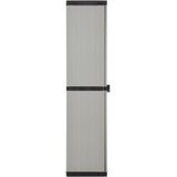 vidaXL - Tuinkast - Grijs en Zwart - PVC en PP - 3 Schappen