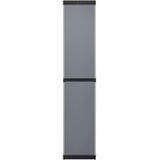 vidaXL - Tuinkast - Grijs en Zwart - PVC en PP - 3 Schappen