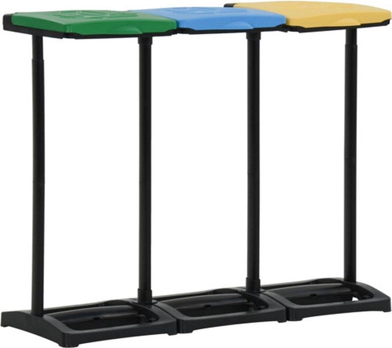 vidaXL - Afvalzakstandaard - Meerkleurig - 100% PP