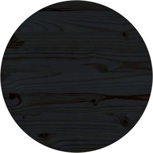 vidaXL-Tafelblad-Ø50x2,5-cm-massief-grenenhout-zwart