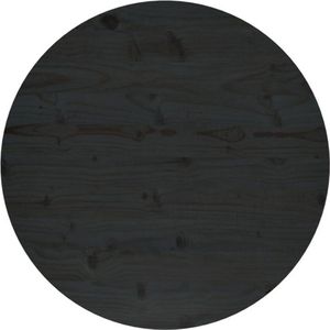 vidaXL-Tafelblad-Ø70x2,5-cm-massief-grenenhout-zwart