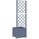 Pflanzkübel mit Spalier Dunkelgrau 40x40x136 cm pp Vidaxl